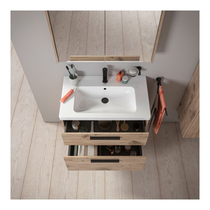 Duravit Waschtischunterschrank D-Code 78,4x55,5x46cm, 2 L, S, E Marmor, Gr. sw