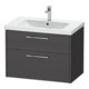 Duravit Waschtischunterschrank D-Code 78,4x55,5x46cm, 2 L, S, gra ma, Gr. chr-1