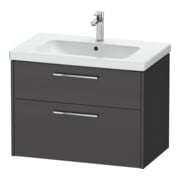 Duravit Waschtischunterschrank D-Code 78,4x55,5x46cm, 2 L, S, gra ma, Gr. chr