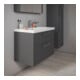 Duravit Waschtischunterschrank D-Code 78,4x55,5x46cm, 2 L, S, gra ma, Gr. chr