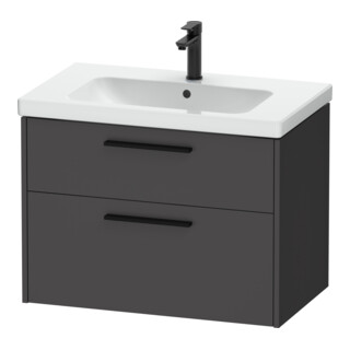 Duravit Waschtischunterschrank D-Code 78,4x55,5x46cm, 2 L, S, graph ma, Gr. sw