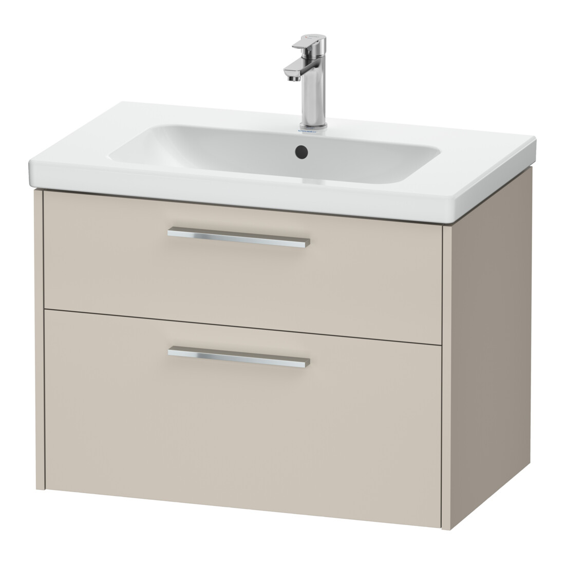 Duravit Waschtischunterschrank D-Code 78,4x55,5x46cm, 2 L, S, Tau ma, Gr. chr