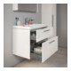 Duravit Waschtischunterschrank D-Code 78,4x55,5x46cm, 2 L, S, we. hgl, Gr. chr