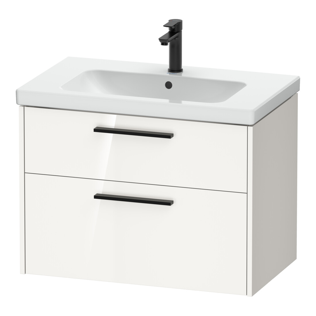 Duravit Waschtischunterschrank D-Code 78,4x55,5x46cm, 2 L, S, we. hgl, Gr. sw