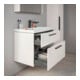 Duravit Waschtischunterschrank D-Code 78,4x55,5x46cm, 2 L, S, we. hgl, Gr. sw