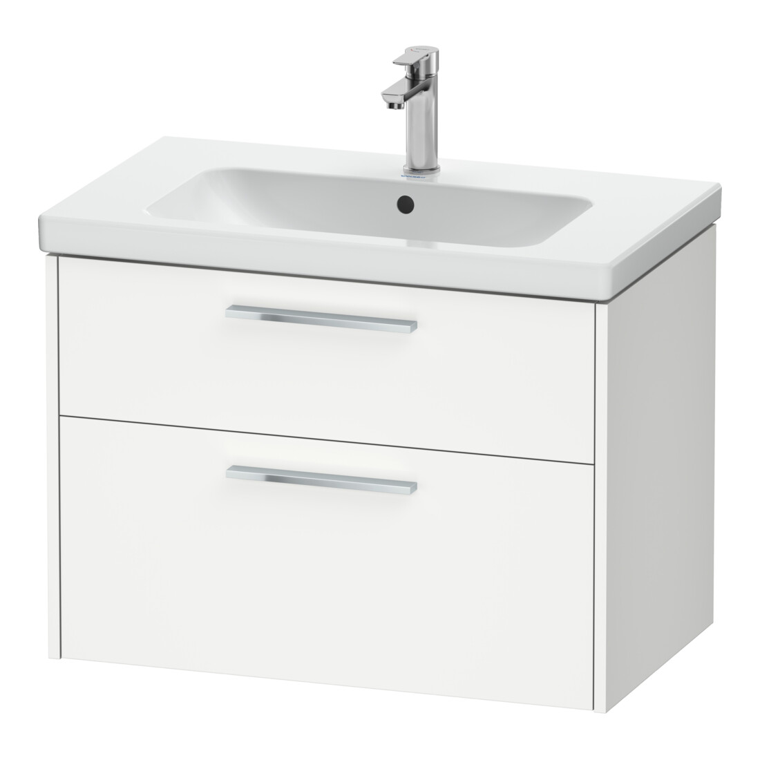 Duravit Waschtischunterschrank D-Code 78,4x55,5x46cm, 2 L, S, we. ma, Gr. chr