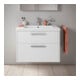 Duravit Waschtischunterschrank D-Code 78,4x55,5x46cm, 2 L, S, we. ma, Gr. chr