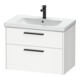 Duravit Waschtischunterschrank D-Code 78,4x55,5x46cm, 2 L, S, we. ma, Gr. sw-1