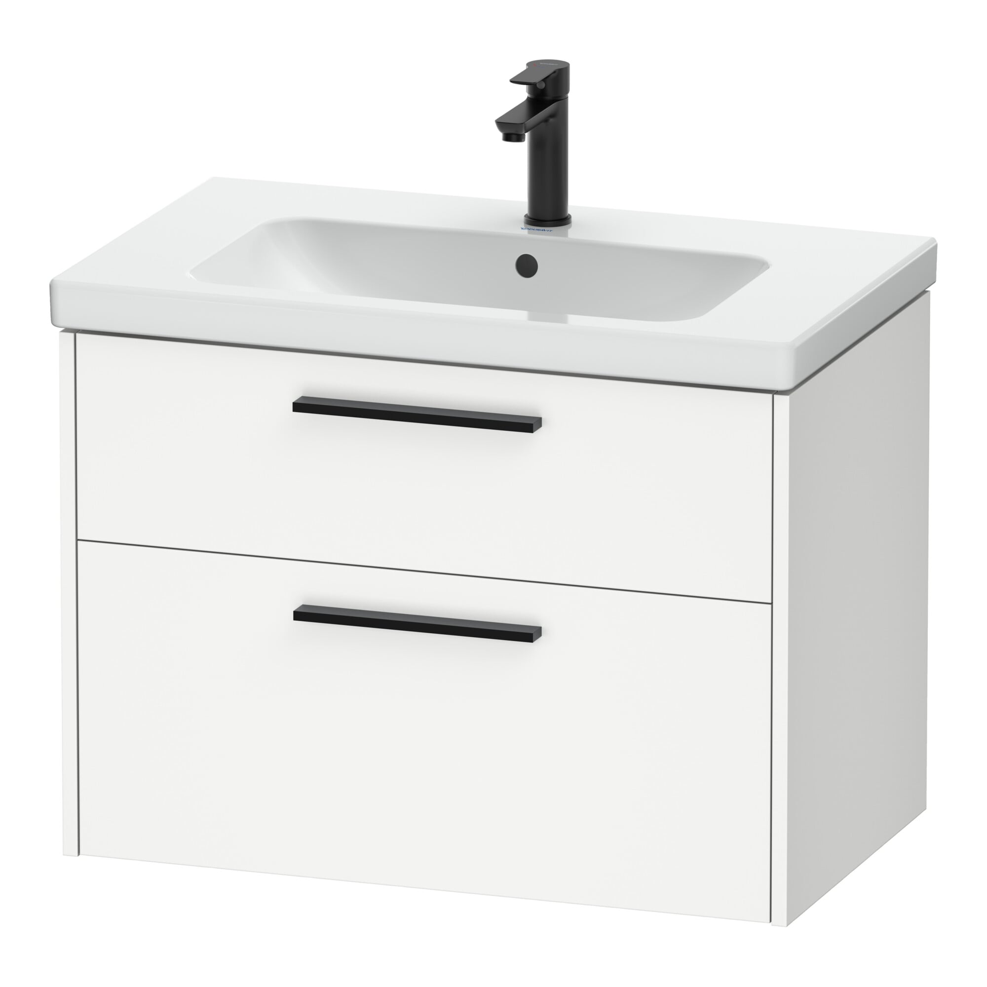 Duravit Waschtischunterschrank D-Code 78,4x55,5x46cm, 2 L, S, we. ma, Gr. sw