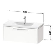Duravit Waschtischunterschrank D-Code 98,4x40x46cm, 1 A, fjordgr. ma, Gr. sw-4