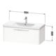 Duravit Waschtischunterschrank D-Code 98,4x40x46cm, 1 Ausz., bas. ma, Gr. sw-3