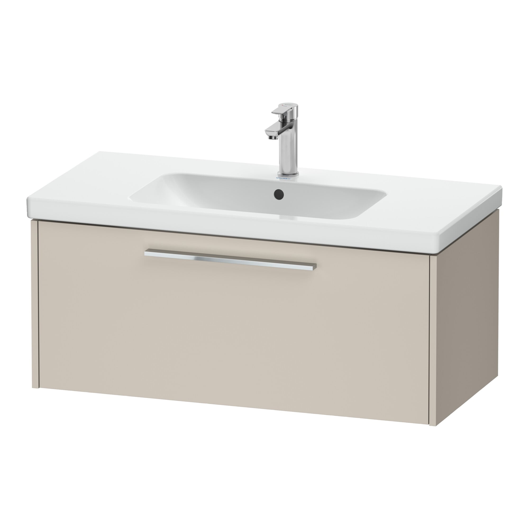 Duravit Waschtischunterschrank D-Code 98,4x40x46cm, 1 Ausz., Tau ma, Gr. chrom