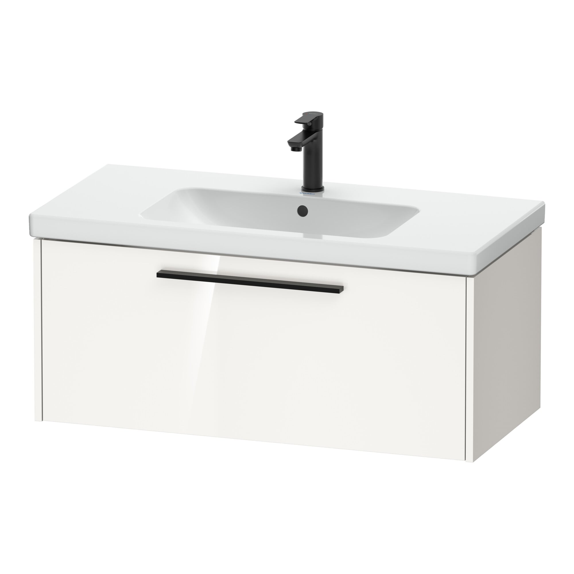 Duravit Waschtischunterschrank D-Code 98,4x40x46cm, 1 Ausz., we. hgl, Gr. sw