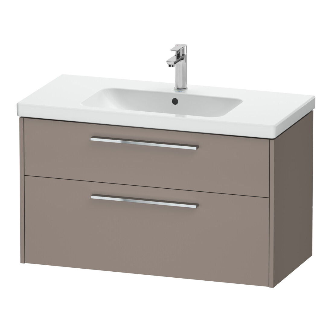 Duravit Waschtischunterschrank D-Code 98,4x55,5x46cm, 2 L, S, bas. ma, Gr. chr