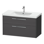 Duravit Waschtischunterschrank D-Code 98,4x55,5x46cm, 2 L, S, gra ma, Gr. chr