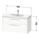 Duravit Waschtischunterschrank D-Code 98,4x55,5x46cm, 2 L, S, grün ma, Gr. chr