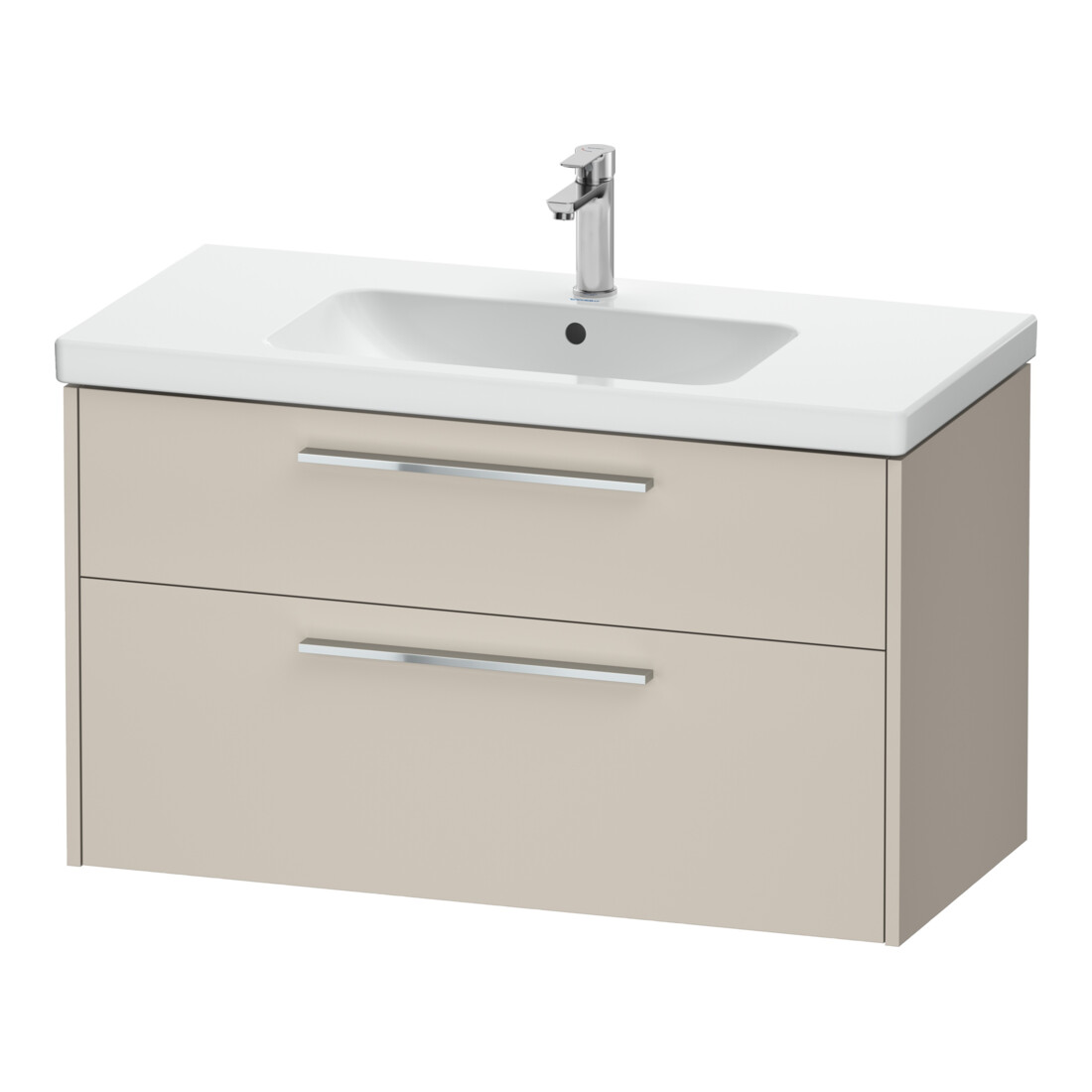 Duravit Waschtischunterschrank D-Code 98,4x55,5x46cm, 2 L, S, Tau ma, Gr. chr