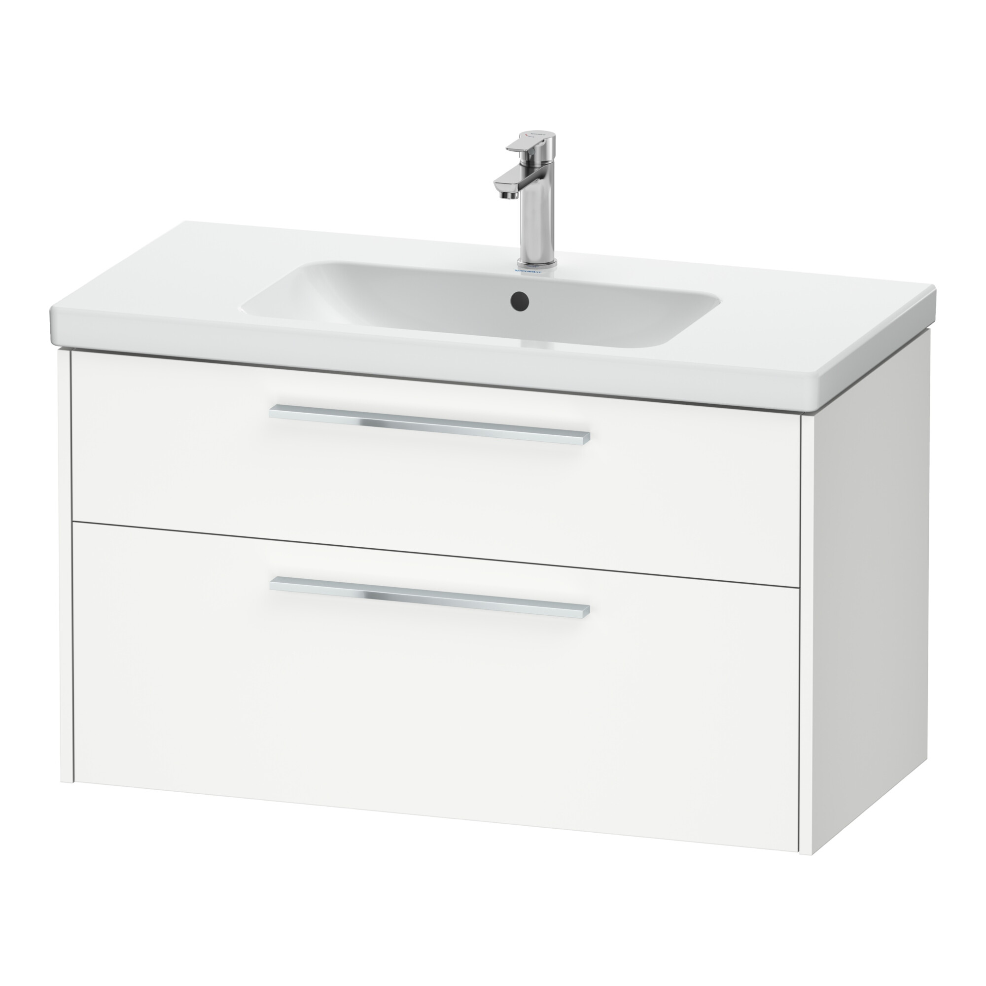Duravit Waschtischunterschrank D-Code 98,4x55,5x46cm, 2 L, S, we. ma, Gr. chr