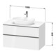 Duravit Waschtischunterschrank D-Neo 100x55cm, b geb/Gra m, 2 SBK, 1 A, 1 Pl
