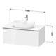 Duravit Waschtischunterschrank D-Neo 100x55cm, ES geb/Ta m, 1 A, 1 Pl, wandhängend