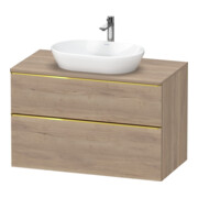 Duravit Waschtischunterschrank D-Neo 100x55cm, g pol/Ei ma, 2 SBK, 1 A, 1 Pl