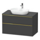 Duravit Waschtischunterschrank D-Neo 100x55cm, g pol/gra m, 2 SBK, 1 A, 1 Pl-1