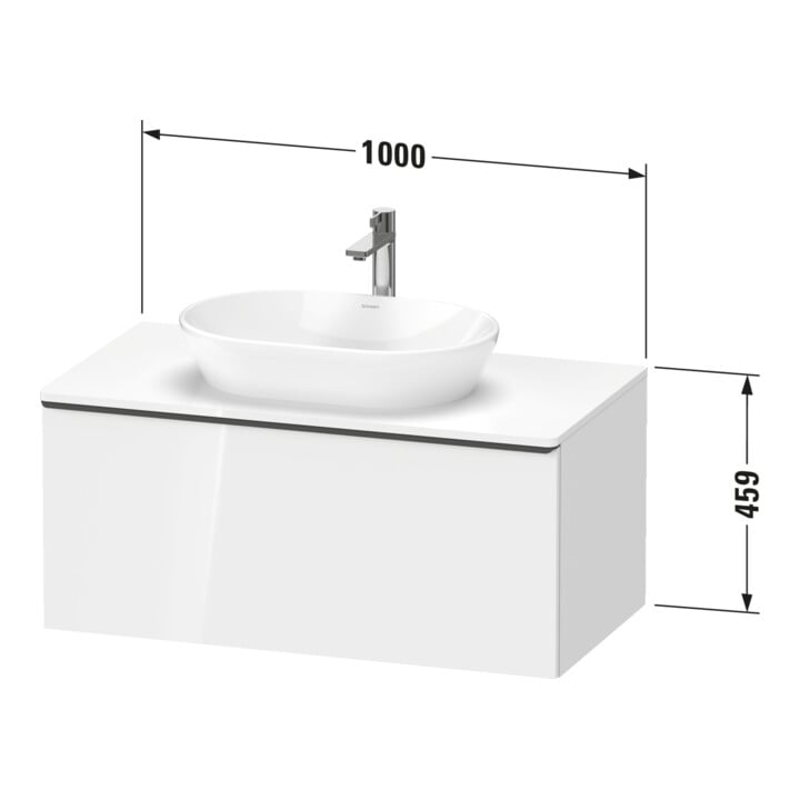 Duravit Waschtischunterschrank D-Neo 100x55cm, sw/Ei s, 1 A, 1 Pl, wandhängend