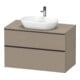 Duravit Waschtischunterschrank D-Neo 100x55cm, sw/Leinen, 2 SBK, 1 A, 1 Pl-1