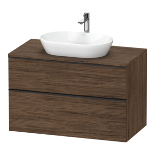 Duravit Waschtischunterschrank D-Neo 100x55cm, sw/Nuss d, 2 SBK, 1 A, 1 Pl