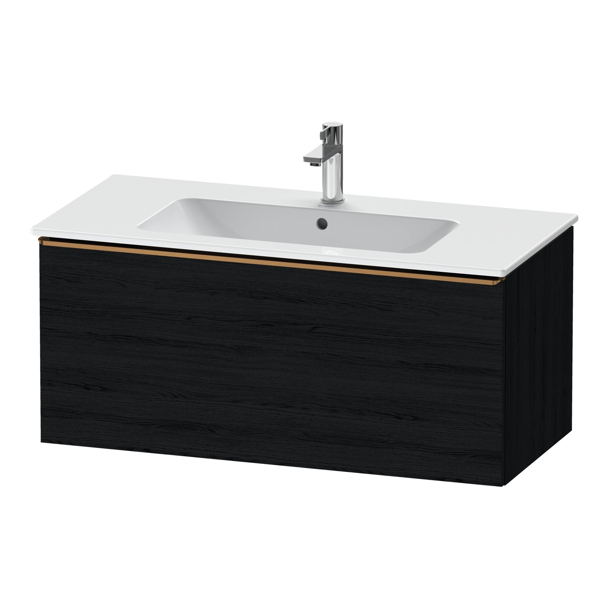 Duravit Waschtischunterschrank D-Neo 101x46,2cm, b geb/Ei sw, 1 Ausz., wandhängend