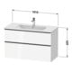 Duravit Waschtischunterschrank D-Neo 101x46,2cm, b geb/Lei, 1 Kast, 1 Ausz.