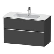 Duravit Waschtischunterschrank D-Neo 101x46,2cm, chr/Gra m, 1 Kast, 1 Ausz.