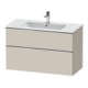 Duravit Waschtischunterschrank D-Neo 101x46,2cm, chr/Taup m, 1 Kast, 1 Ausz.-1