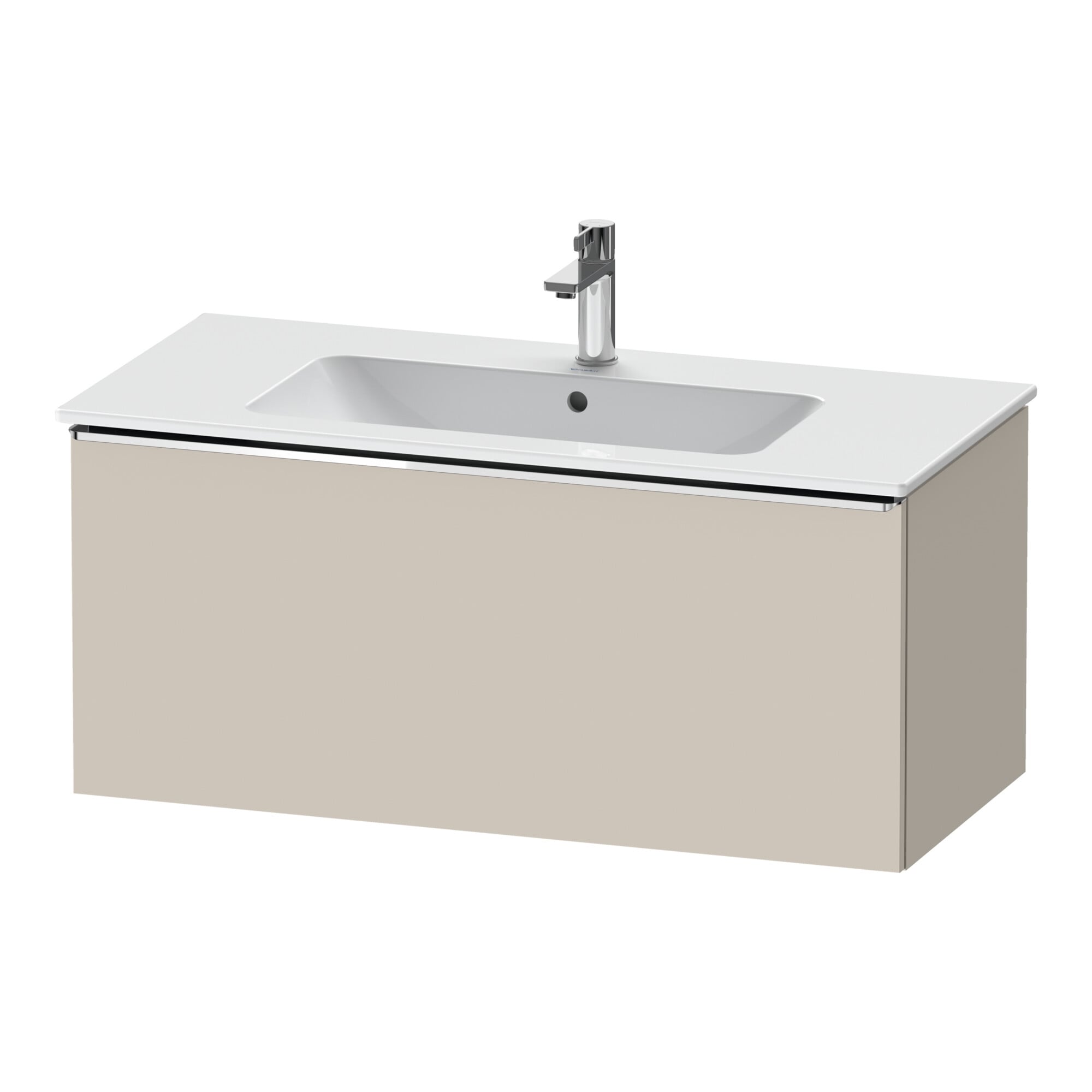Duravit Waschtischunterschrank D-Neo 101x46,2cm, chr/Taup ma, 1 Ausz., wandhängend