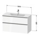 Duravit Waschtischunterschrank D-Neo 101x46,2cm, ES geb/Gra m, 1 Kast, 1 A