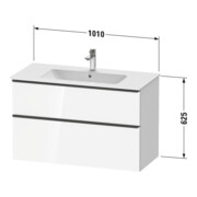 Duravit Waschtischunterschrank D-Neo 101x46,2cm, ES geb/Gra m, 1 Kast, 1 A-4