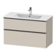 Duravit Waschtischunterschrank D-Neo 101x46,2cm, sw/Taup m, 1 Kast, 1 Ausz.-1