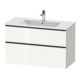 Duravit Waschtischunterschrank D-Neo 101x46,2cm, sw/w hgl, 1 Schubk., 1 Ausz.-1