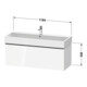 Duravit Waschtischunterschrank D-Neo 118,4x44,2cm, b geb/Gra m, 1 A, wandhängend