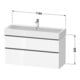 Duravit Waschtischunterschrank D-Neo 118,4x44,2cm, ch/Lein, 1 Kast, 1 Ausz.