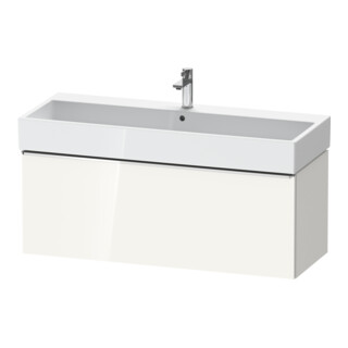Duravit Waschtischunterschrank D-Neo 118,4x44,2cm, chr/we hgl, 1 Ausz., wandhängend