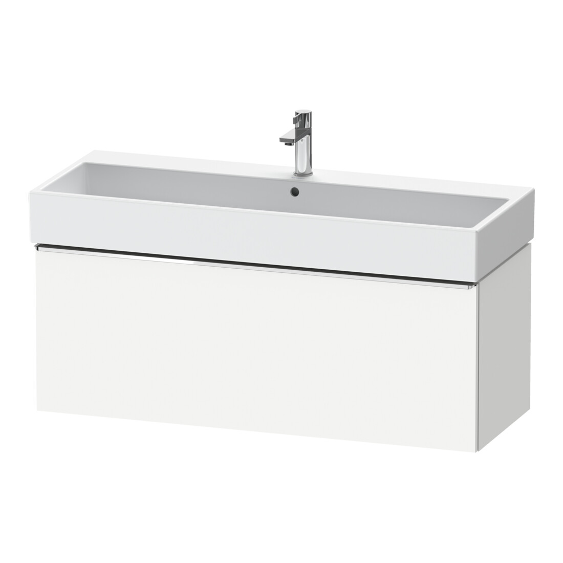 Duravit Waschtischunterschrank D-Neo 118,4x44,2cm, chr/we ma, 1 Ausz., wandhängend