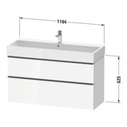 Duravit Waschtischunterschrank D-Neo 118,4x44,2cm, ES geb/Ta m, 1 Kast, 1 A-3