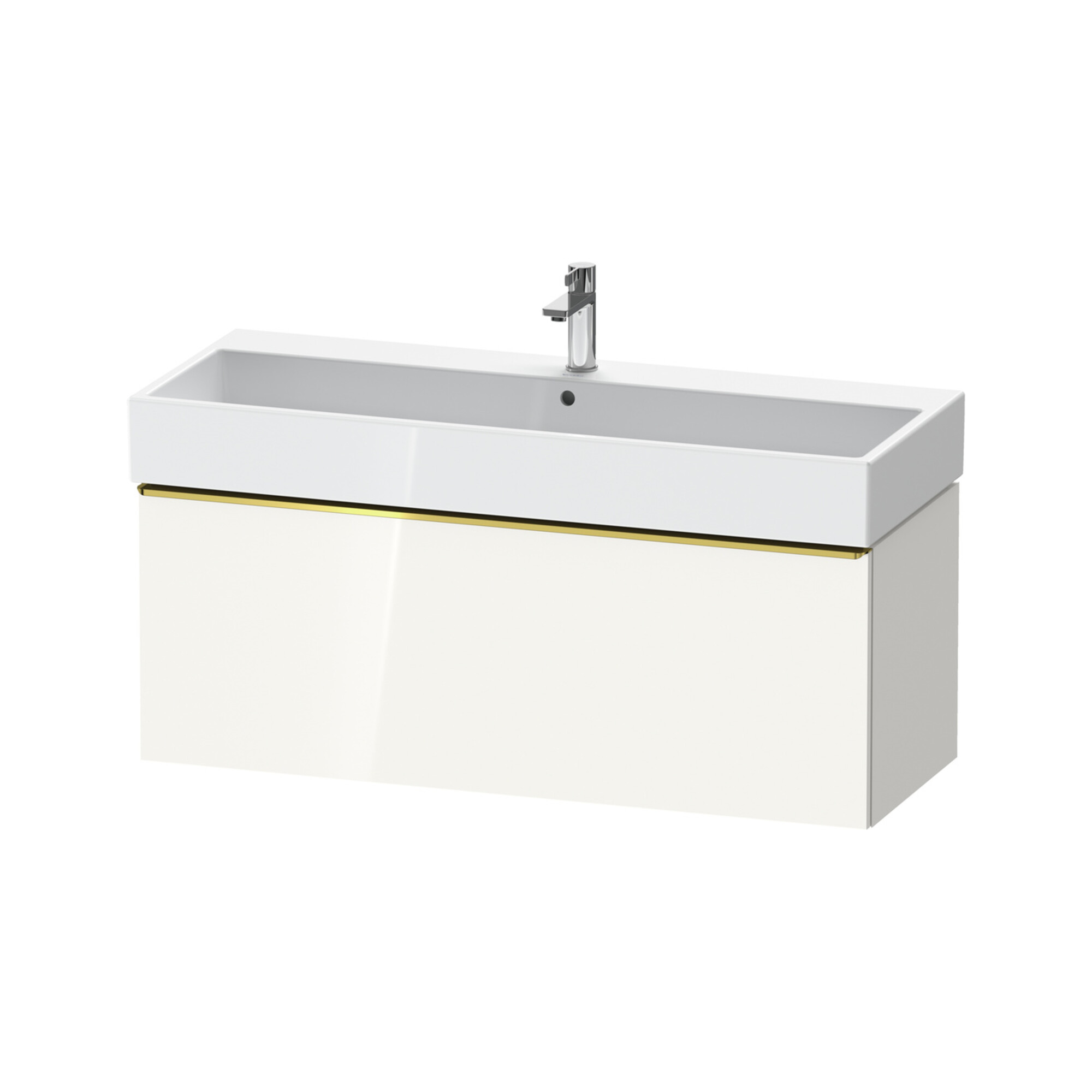 Duravit Waschtischunterschrank D-Neo 118,4x44,2cm, g pol/w g, 1 Ausz., wandhängend