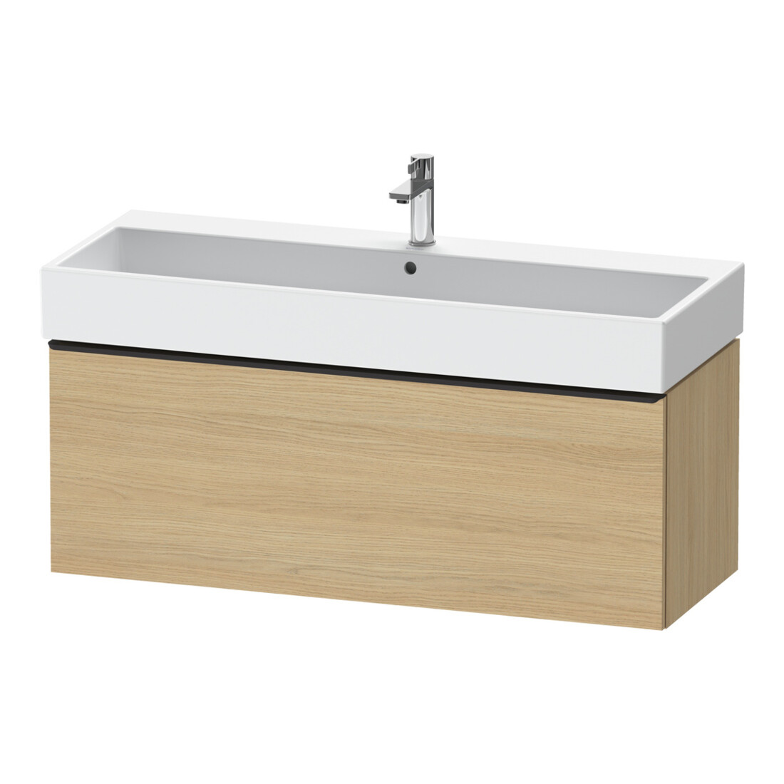 Duravit Waschtischunterschrank D-Neo 118,4x44,2cm, sw/Ei Nat, 1 Ausz., wandhängend