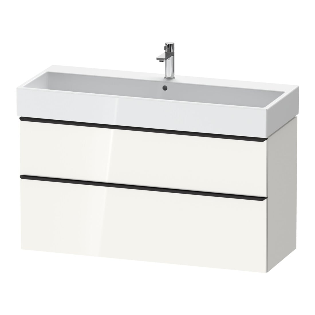 Duravit Waschtischunterschrank D-Neo 118,4x44,2cm, sw/w g, 1 Schubk., 1 Ausz.