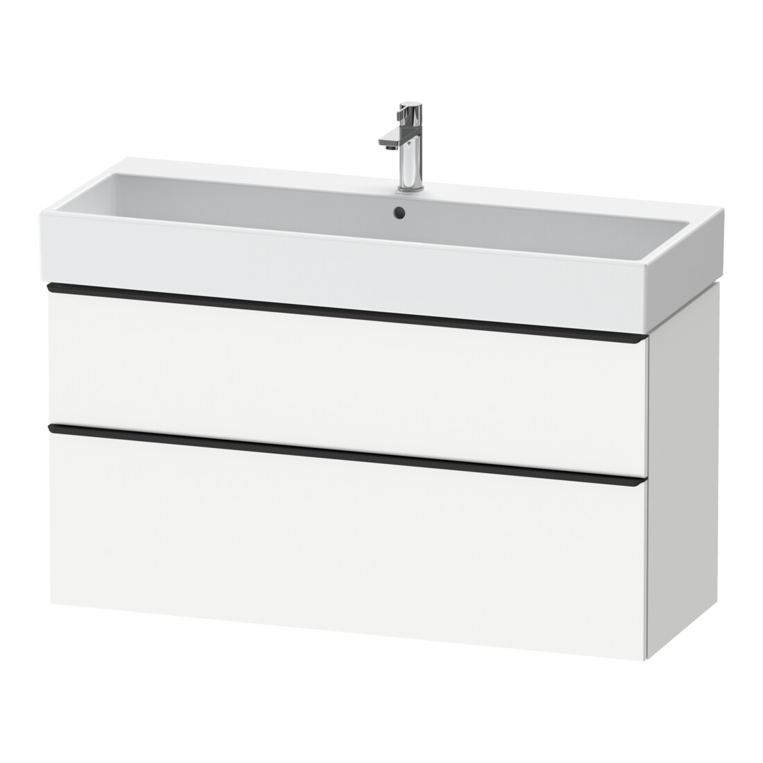 Duravit Waschtischunterschrank D-Neo 118,4x44,2cm, sw/w m, 1 Schubk., 1 Ausz.