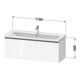 Duravit Waschtischunterschrank D-Neo 118,4x45,2x44cm, 1 A, wd, b geb/Eiche sw
