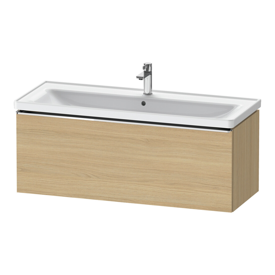 Duravit Waschtischunterschrank D-Neo 118,4x45,2x44cm, 1 A, wd, chr/Eiche Nat
