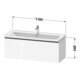 Duravit Waschtischunterschrank D-Neo 118,4x45,2x44cm, 1 A, wd, chr/Eiche Nat